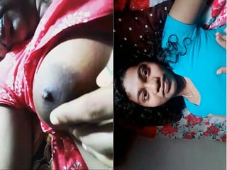 Indian desi girl exposing her breasts online.