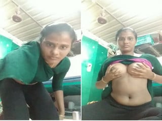 Indian girl goes bare in a full-nudity show.