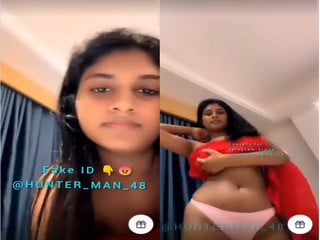 Indian model strips and showcases her tight juicy boobs for you