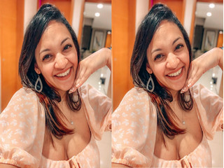 Horny desi milf fondling massive milky breasts alone