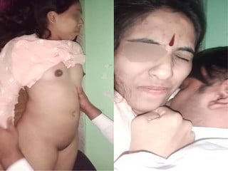 Boobs pressing close, Desi wife getting fucked.