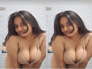 Desi indian sexy girl strips and rides solo for the camera - Part One.