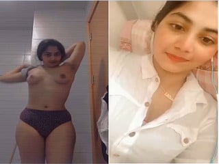 Indian porn: desi chick flashing tits and cunt in first clip.