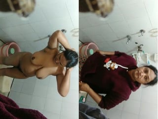 Desi bhabhi shows all of her naked body part by part