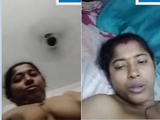 Amateur desi bhabhi showing off boobies while jacking off