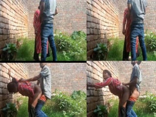 Amateur desi girl fucks outside with her boyfriends dick.