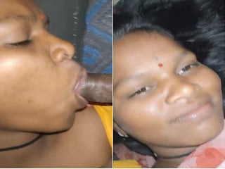 Blowjob from slutty desi wife
