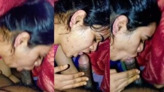 Indian porn: Girl films herself sucking off step bro for MMS