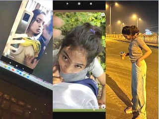 Girl fucks and gives a blowjob in desi porn
