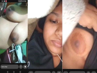 Indian girl strips and proudly displays sexy breasts for you.