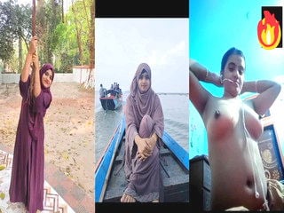 Amateur desi chick strips showing tits and vagina