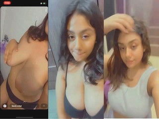 Big sexy desi chick flashing massive tits