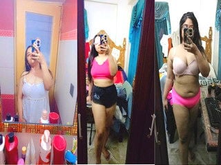 Indian amateur strips and rubs clit