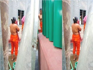 Cute desi indian girl in bath