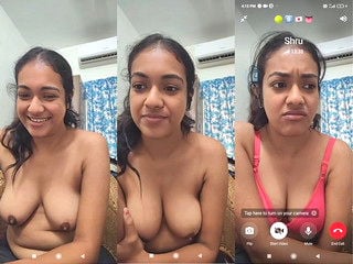 Watch the cutest Tamil model show off her sexy tits