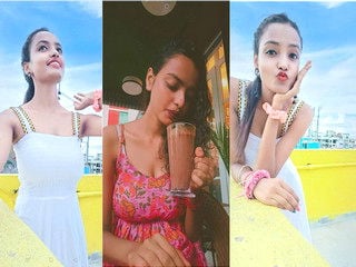 Indian chick flashing her perfect tits