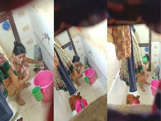 Indian wife in hot bath sex