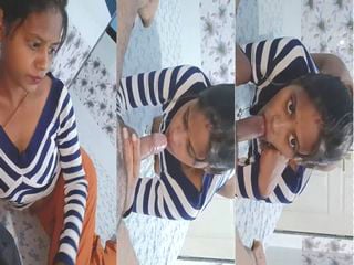 Busty Priya sucking big cock in desi sex