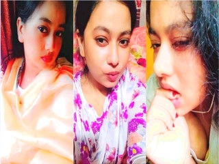 Indian girl strips for her lover over video call