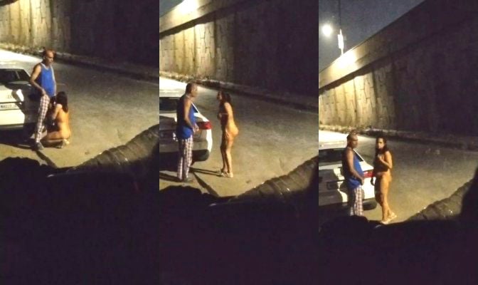 Bhabhi sucking dick on busy city streets.
