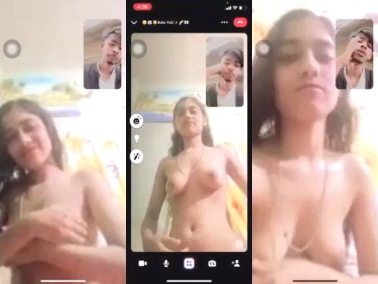 Indian girl strips down and gets nude for her man.