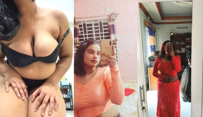 Indian desi girl exposing her breasts online.
