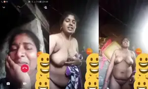 Desi vlg bhabhi gets naked on vid call for porn show