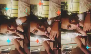 Sexy desi chick giving a blowjob to her man