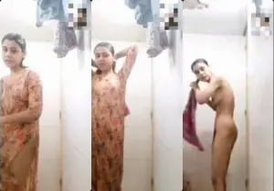 Desi porn: Amateur horny indian girl naked, solo masturbation scene
