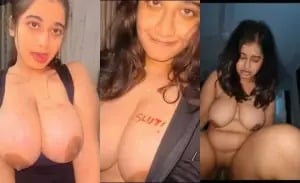 Horny amateur desi girl flashing nipples while ridding cock