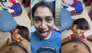 Sexy desi girl giving head on cam
