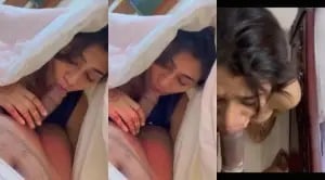 Girl fucks hard, sucking off