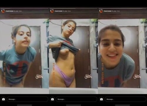 Cute desi girl exposing her indian breasts for sex show.