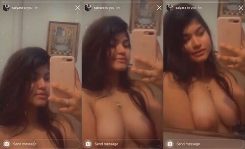 Indian girl takes sexy boob selfies