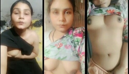Part one of the desi girl stripping and showing off her breasts