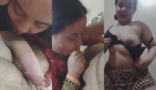 Sexy desi chick giving head in hot scene
