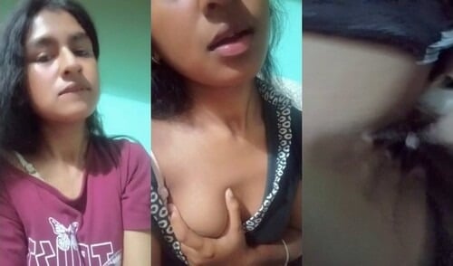 Amateur desi girl strips for camera, showing off boobs and pussy