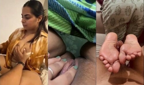 BBW desi girl gives a hot foot fetish show on camera.