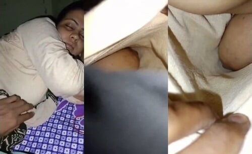 Indian slepping wife boob vid cap