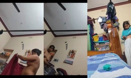 Porn capture of an amateur desi wife changing her cloths