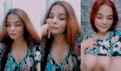 Indian girl strips and proudly displays sexy breasts for you.