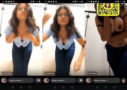 Horny desi girl sucks her own big indian breasts