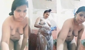Bathing desi bhabhi wears clothes for hot indian porn session