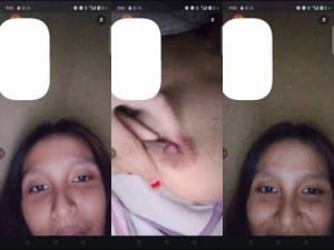 Indian slut fondles her own cute breasts