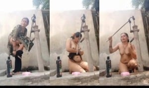 Hot Paki wife filming herself in the bath