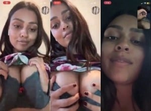 Cute desi girl exposes her boobies in this indian porn scene