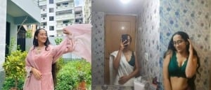 Cute desi indian shows off her naked form