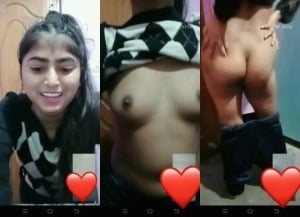 Amateur desi porn: Shows sexy breasts and booty