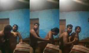 Amateur desi cpl banging in the pussy-standing