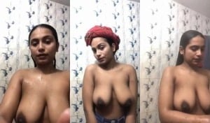 Girl bathing solo in Indian waters